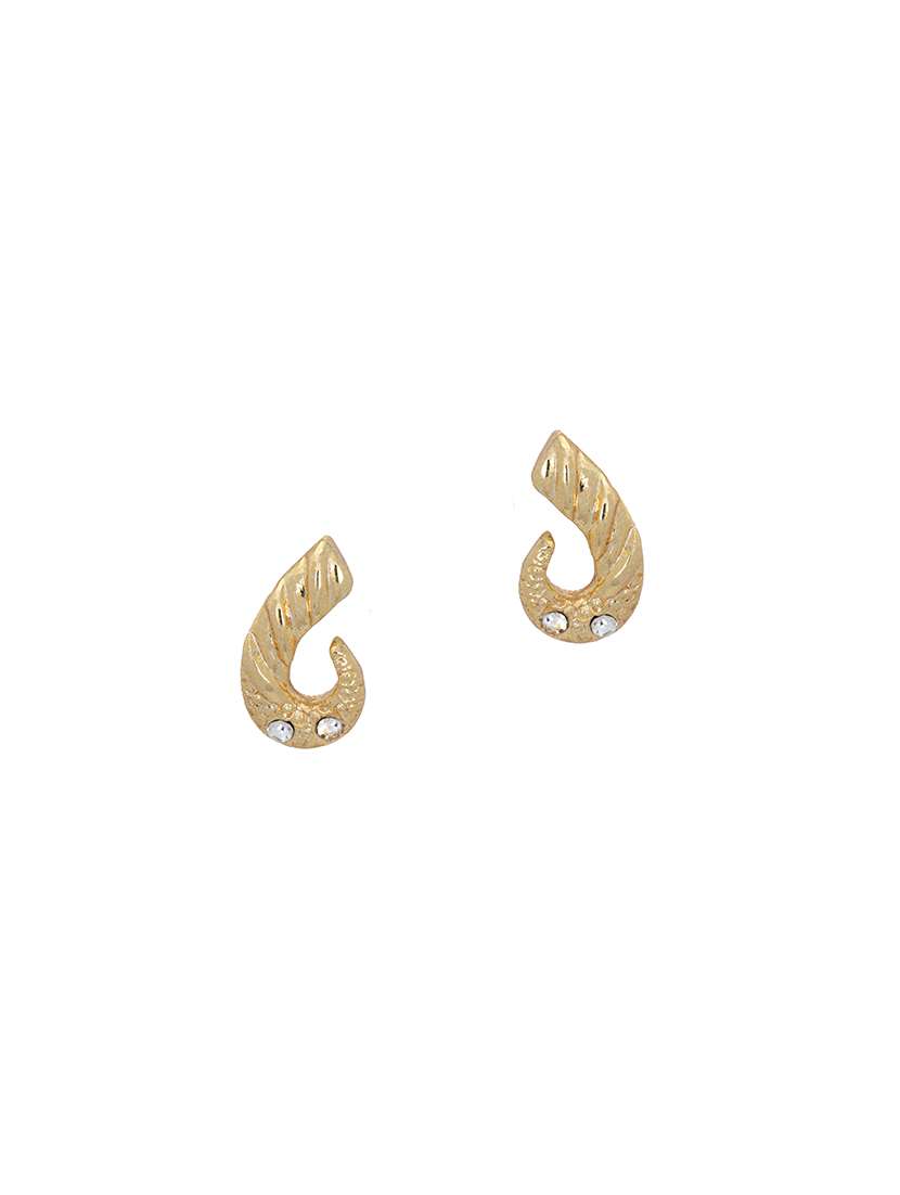 gold metal studs earring - 17542923 -  Standard Image - 1