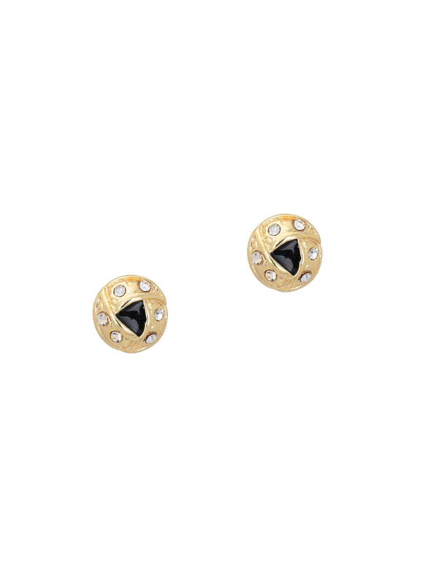gold metal studs earring - 17542925 -  Standard Image - 1