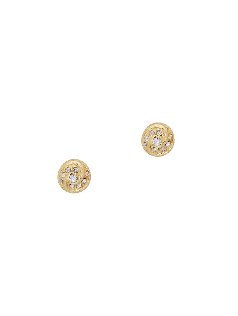 gold metal studs earring - 17542926 - Standard Image - 1