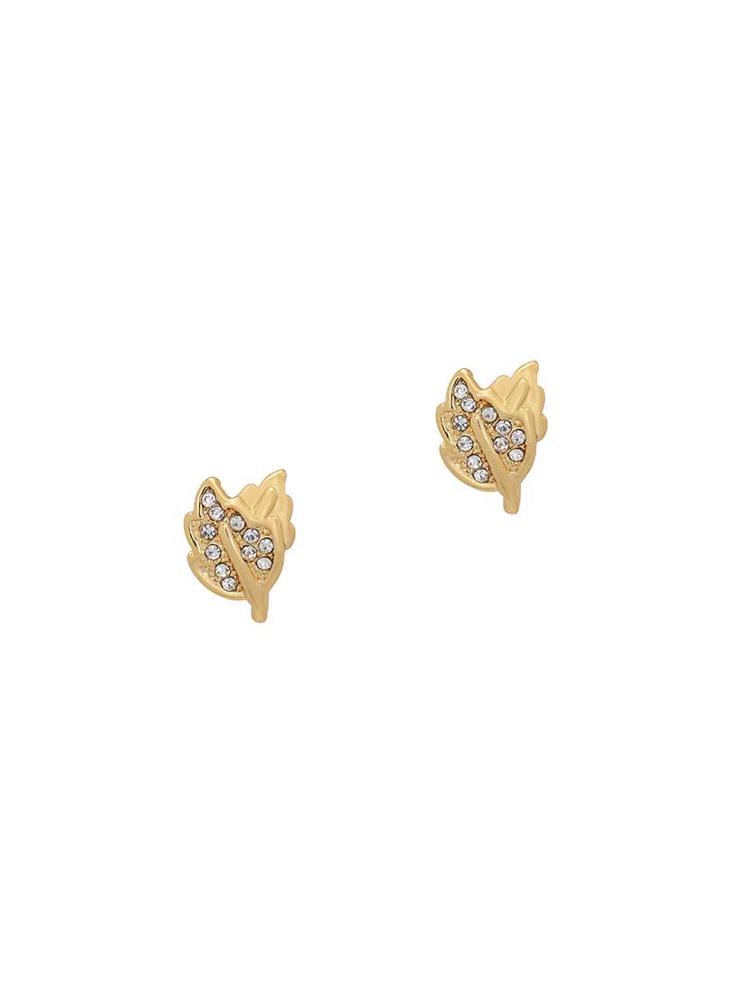 gold metal studs earring - 17542927 -  Standard Image - 1