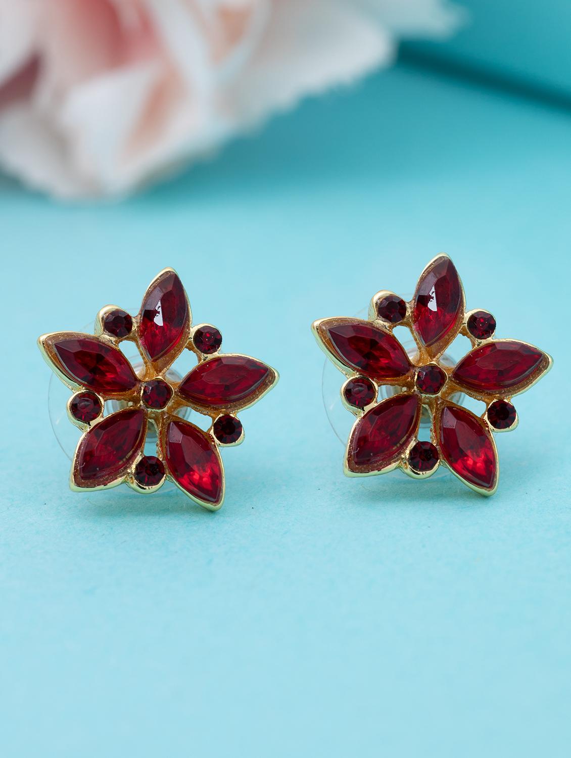 red metal studs earring - 17542932 - Zoom Image - 0