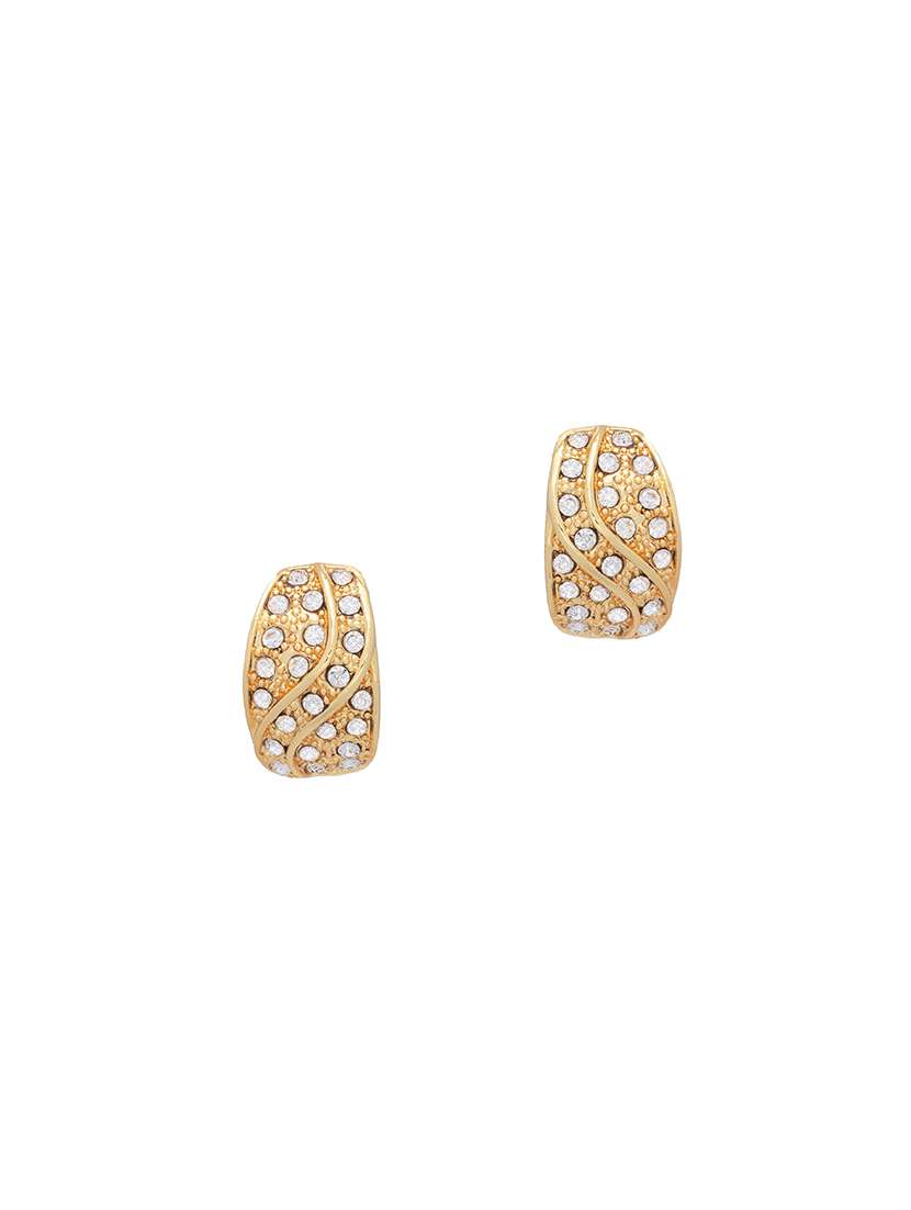 gold metal studs earring - 17542937 - Standard Image - 1