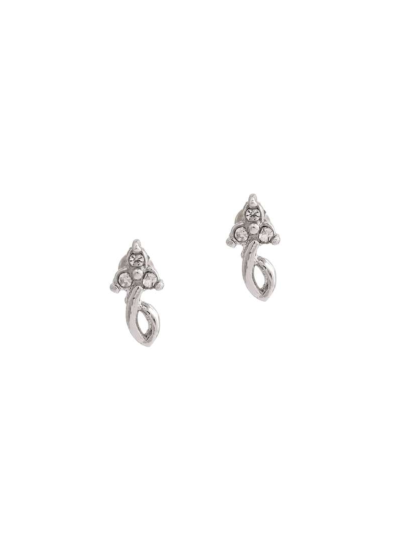 silver metal studs earring - 17542941 - Standard Image - 1