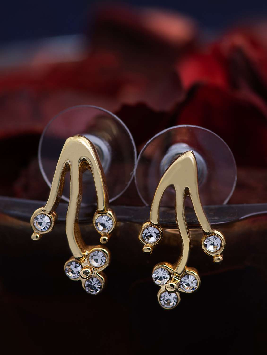 gold metal studs earring