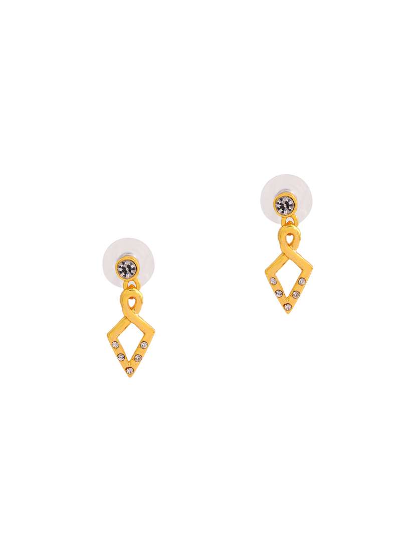 gold metal drop earring - 17542978 -  Standard Image - 1
