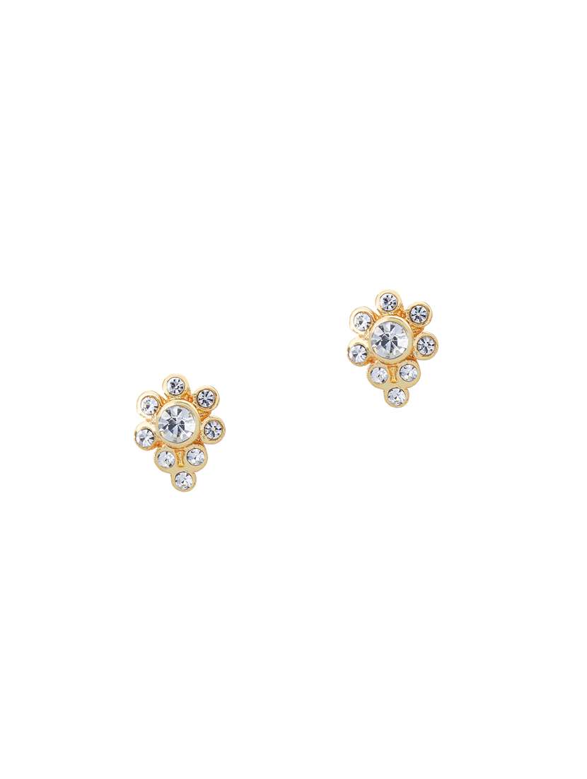 gold metal studs earring - 17542985 -  Standard Image - 1
