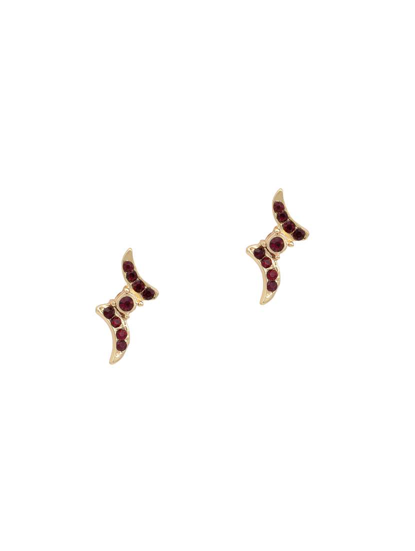 white metal studs earring - 17542998 -  Standard Image - 1