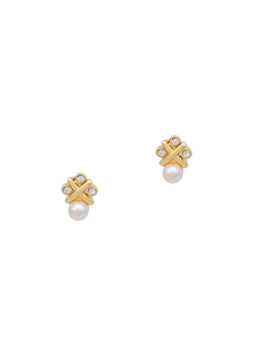 blue metal studs earring - 17543001 - Standard Image - 1