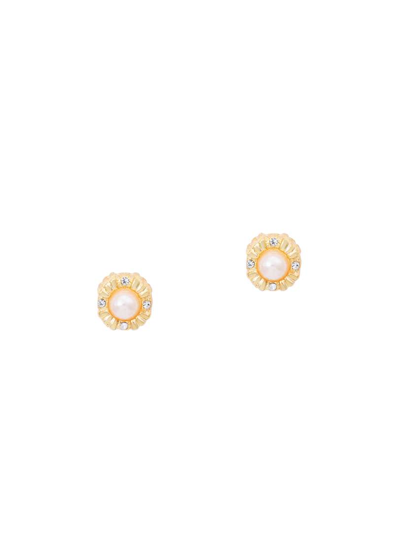 white metal studs earring - 17543004 -  Standard Image - 1