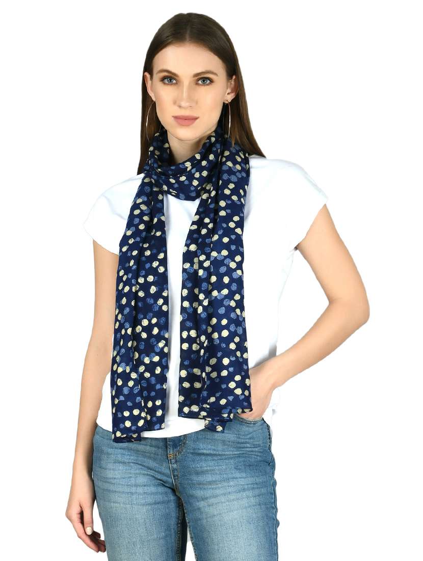 blue viscose stole - 17544390 -  Standard Image - 1