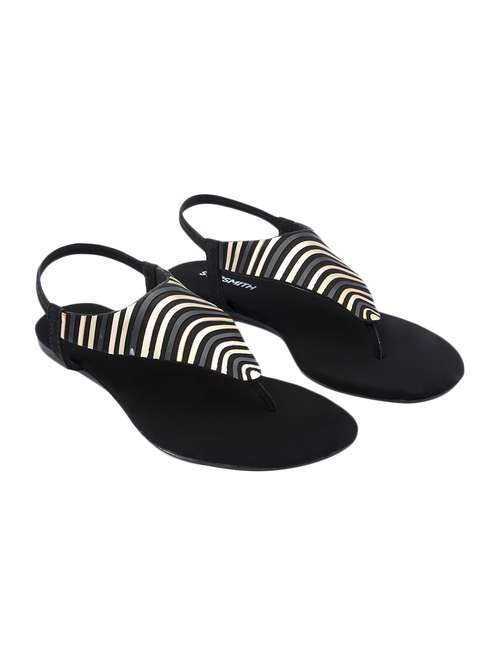 black synthetic back strap sandals - 17544441 -  Standard Image - 0