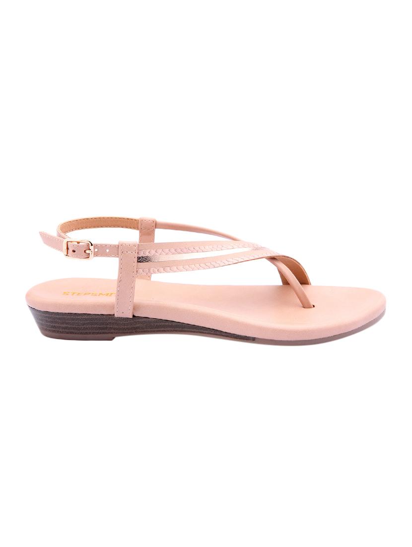 pink leatherette back strap sandals - 17544448 -  Standard Image - 1