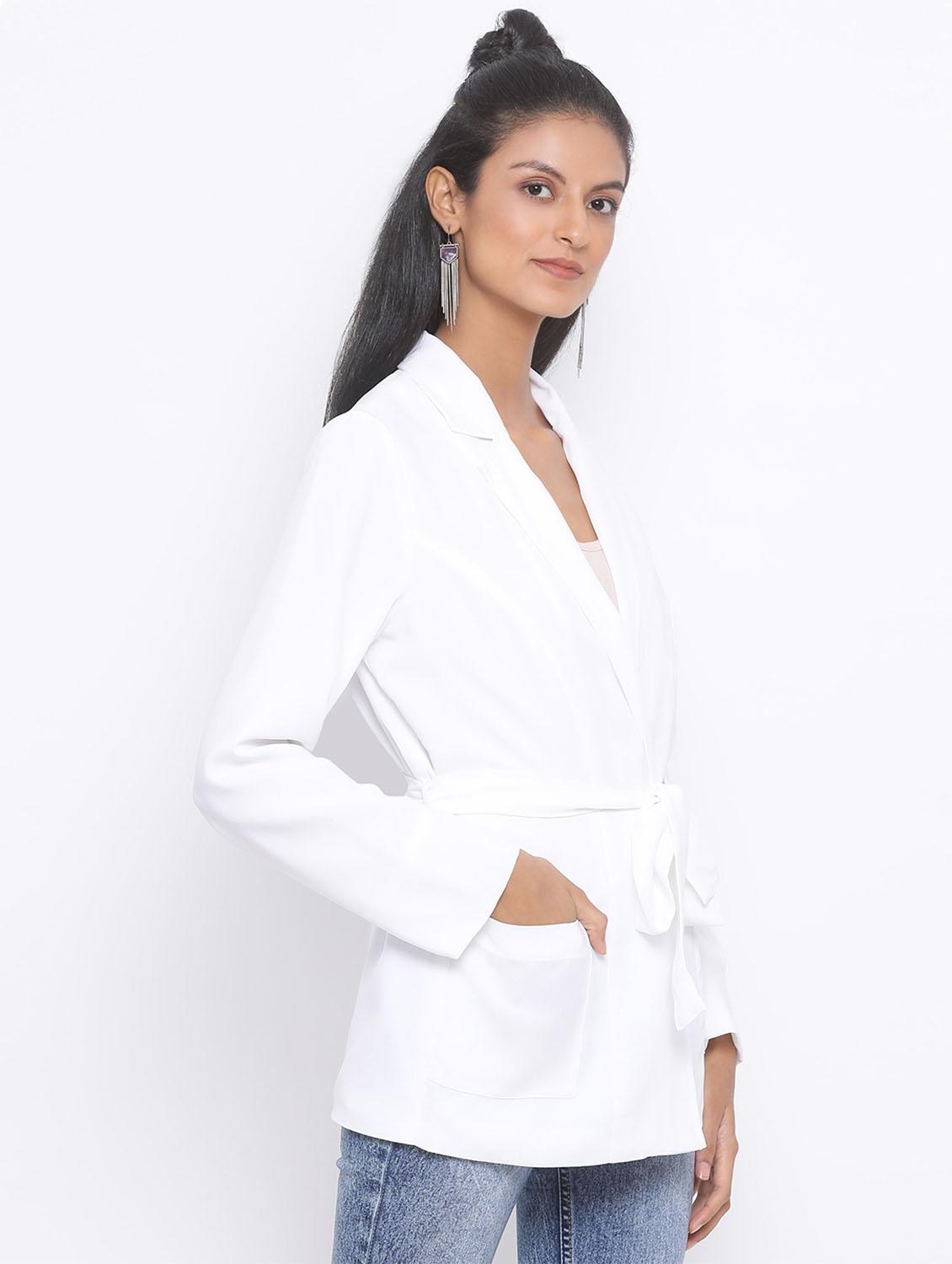 tie front casual blazer  - 17544671 -  Standard Image - 1
