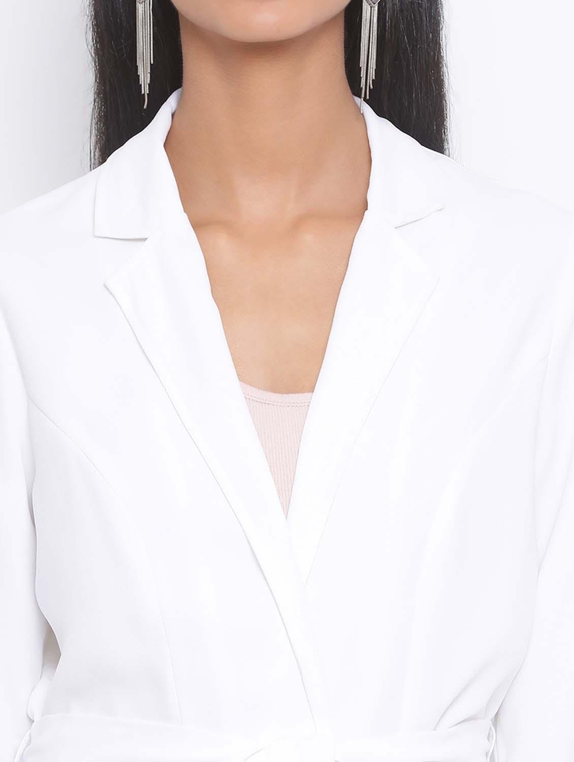 tie front casual blazer - 17544671 - Standard Image - 4