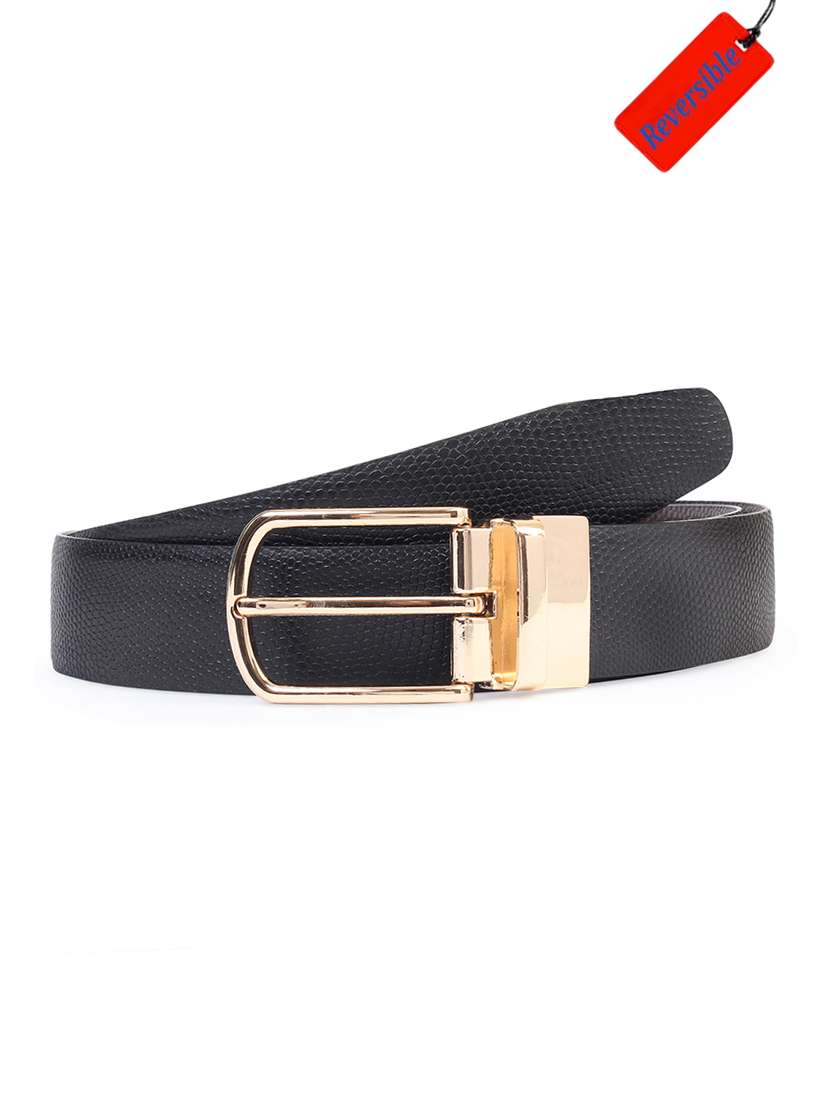 black leather belt