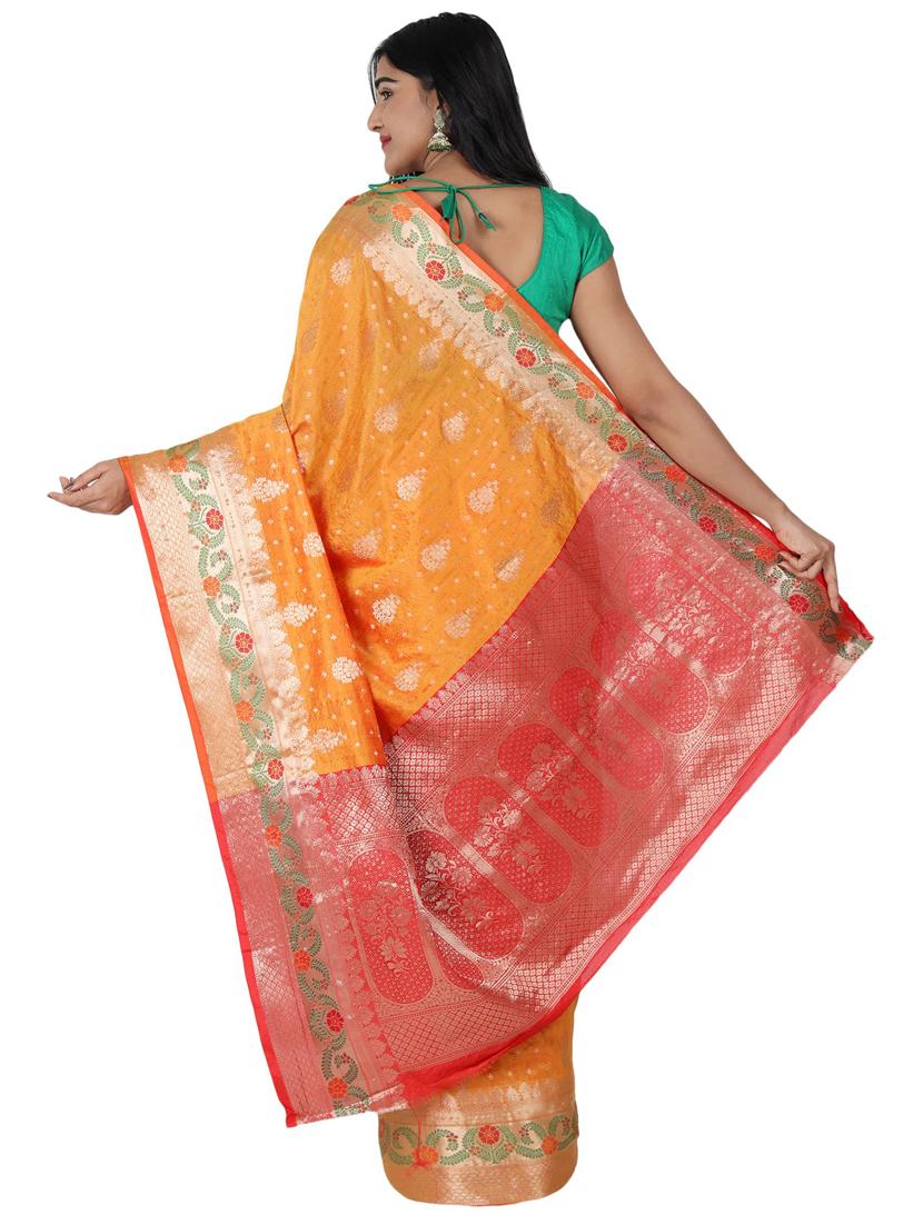 zari work banarasi saree with blouse - 17545778 - Standard Image - 1