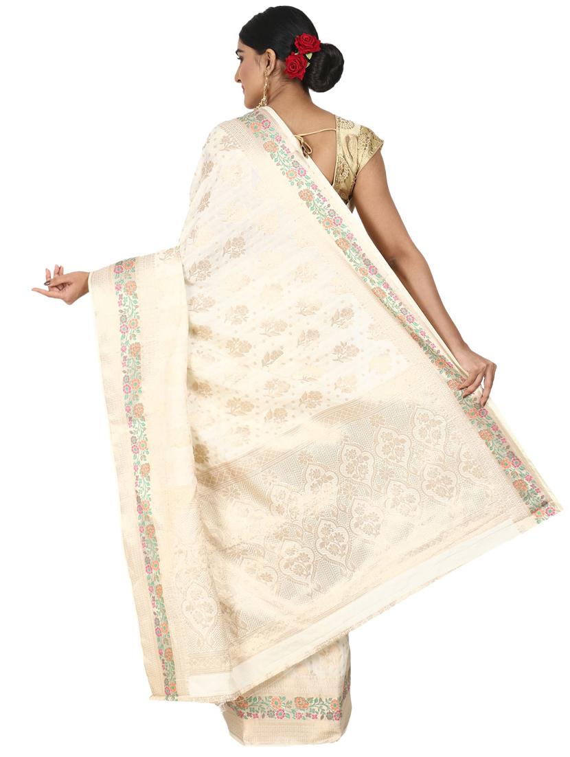 zari work banarasi saree with blouse - 17545780 - Standard Image - 1
