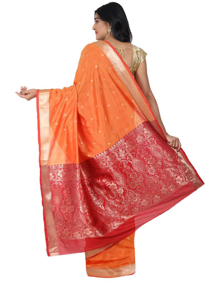 zari work woven saree with blouse - 17545783 - Standard Image - 1
