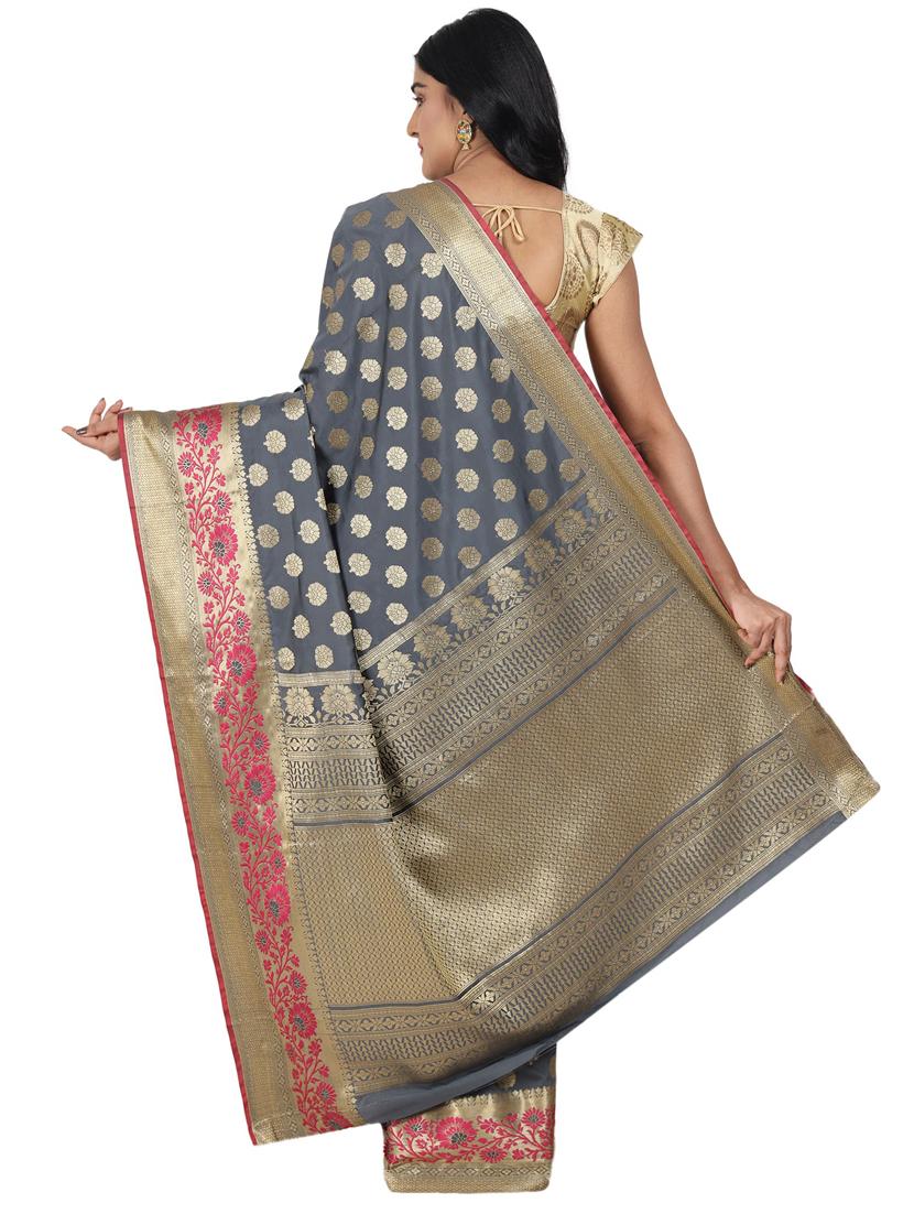 zari work banarasi saree - 17545789 - Standard Image - 1
