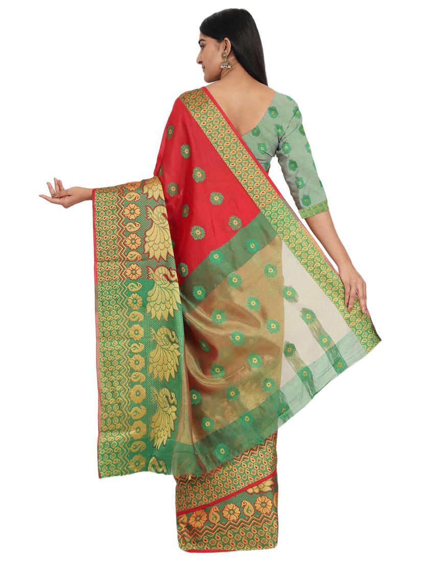 floral banarasi saree - 17545831 - Standard Image - 1