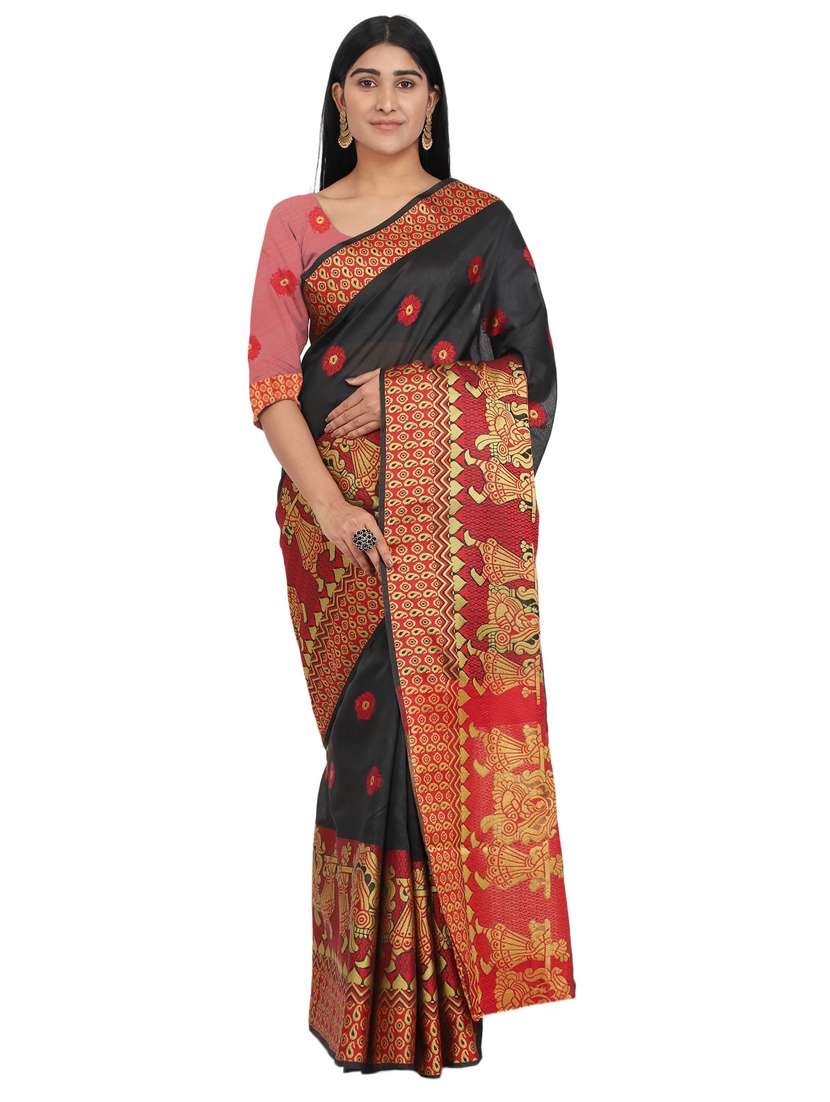 floral banarasi saree