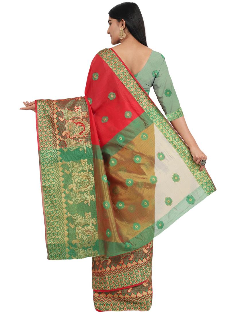 floral banarasi saree - 17545845 -  Standard Image - 1