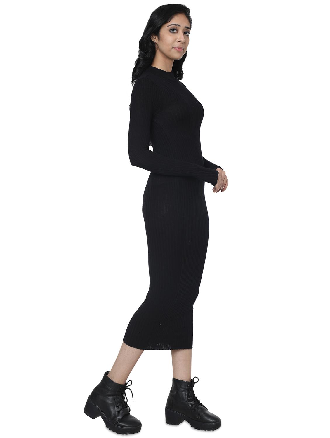long sleeved solid bodycon dress - 17546148 - Standard Image - 1