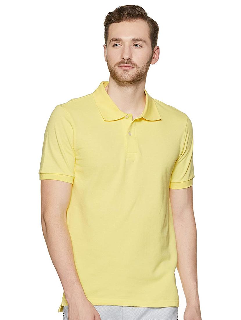men solid short sleeve polo t-shirt - 17546795 - Zoom Image - 0