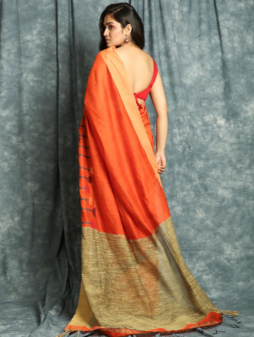 floral woven saree - 17547012 -  Standard Image - 1