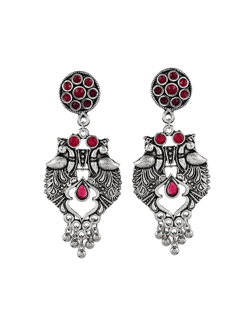 silver brass drop earring - 17547295 - Standard Image - 1