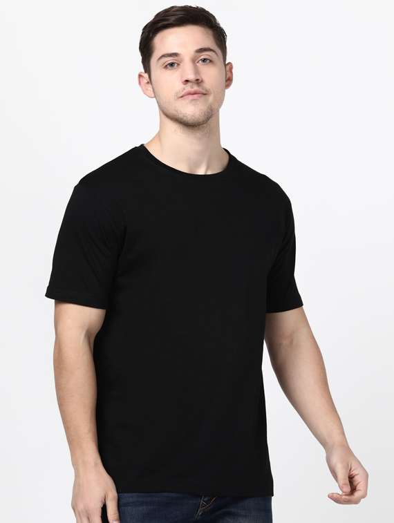 black solid t-shirt