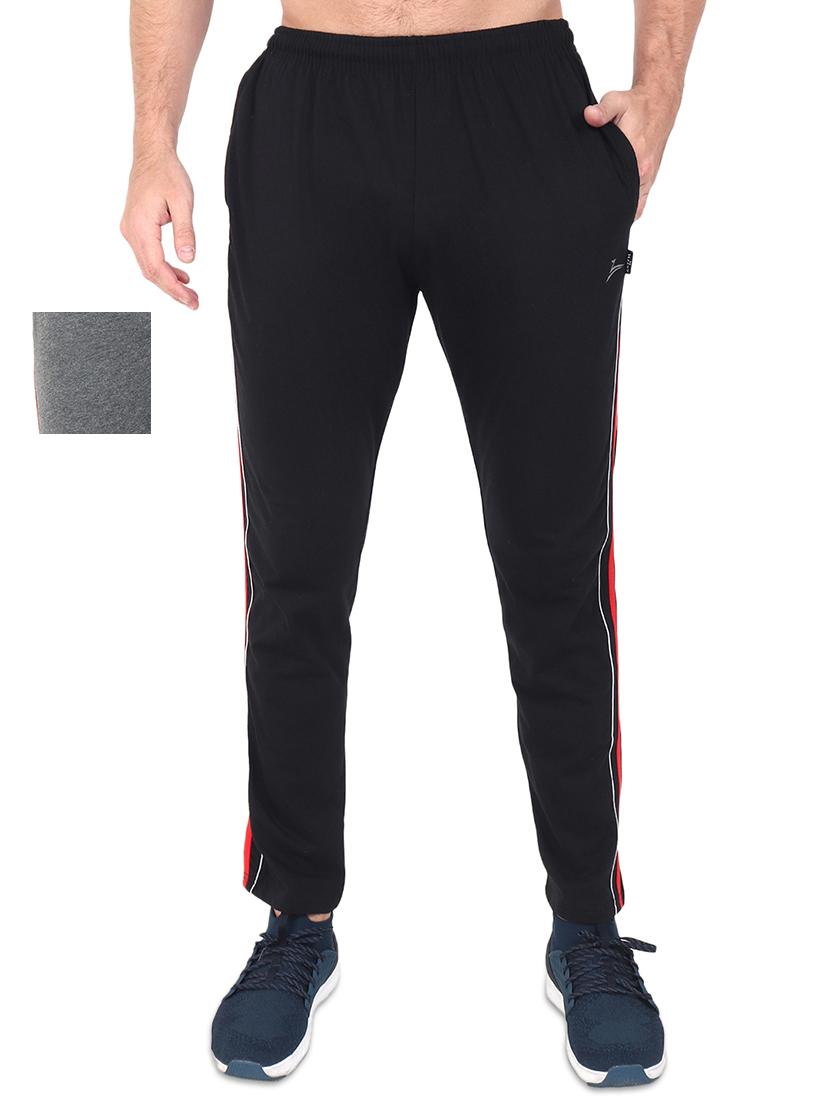 black and grey set of 2 full length track pant - 17548070 -  Zoom Image - 0