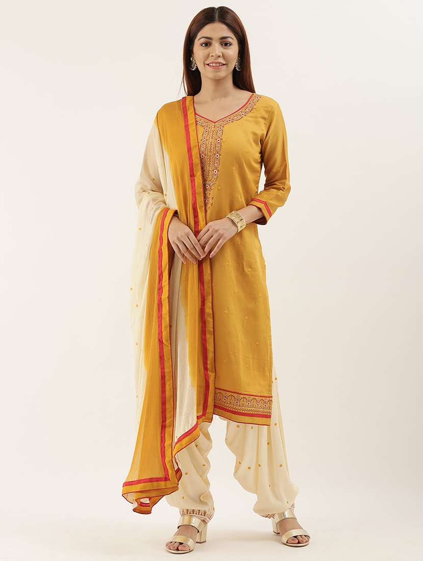 embroidered unstitched suit