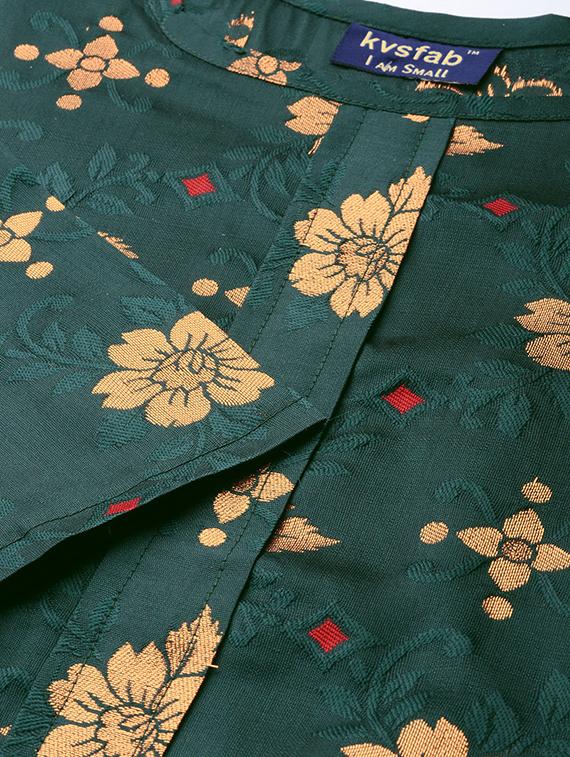 green silk unstitched suit - 17548842 - Standard Image - 4