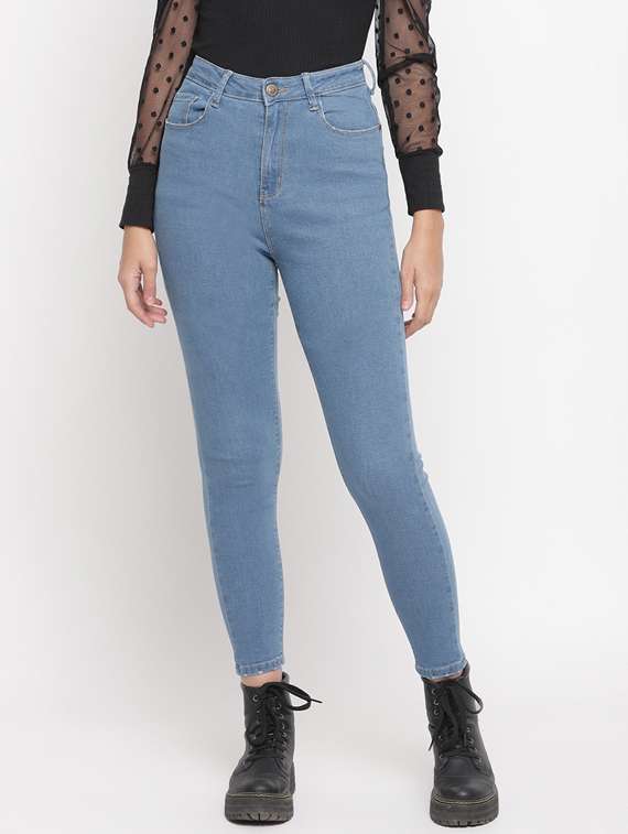 high rise slim fit jeans 
