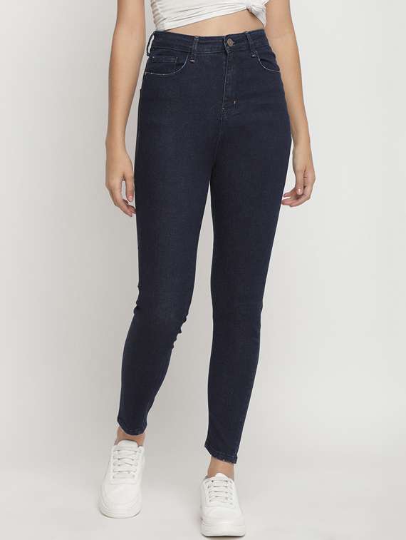 high rise denim jeans 