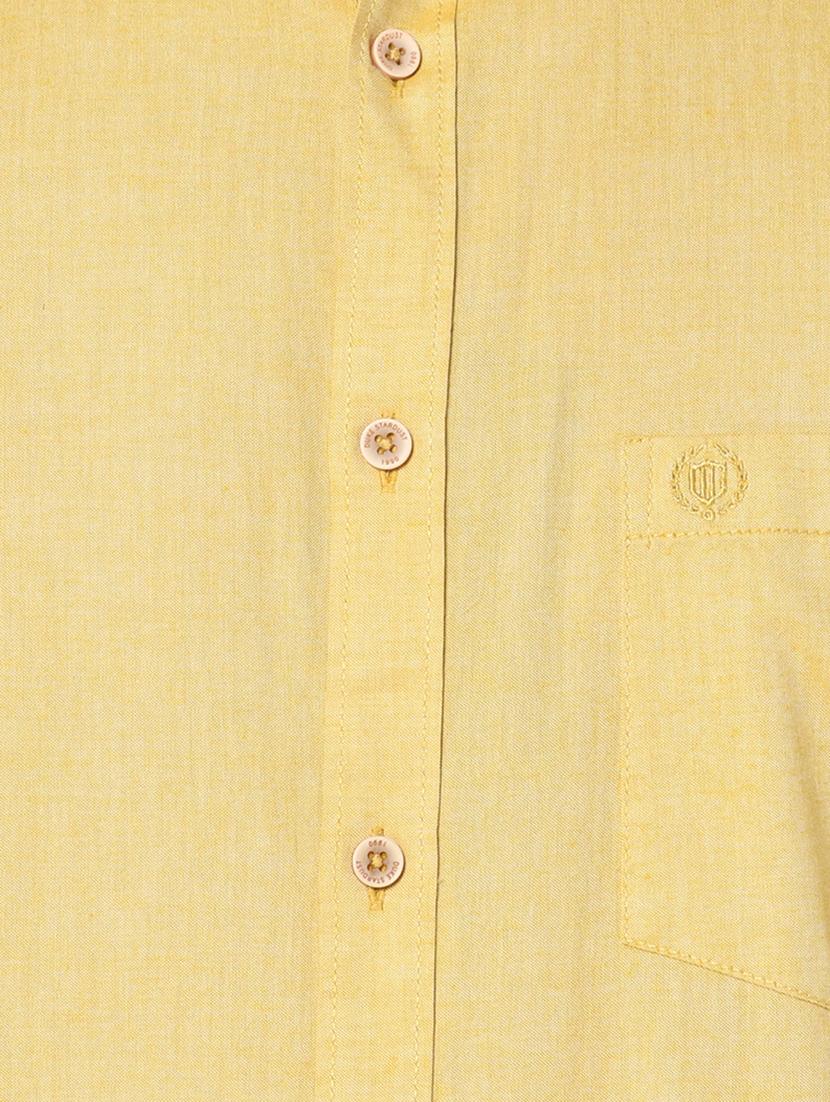 yellow solid casual shirt - 17549118 - Standard Image - 4