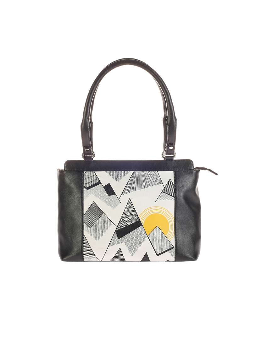 multi colored leatherette (pu) handbag