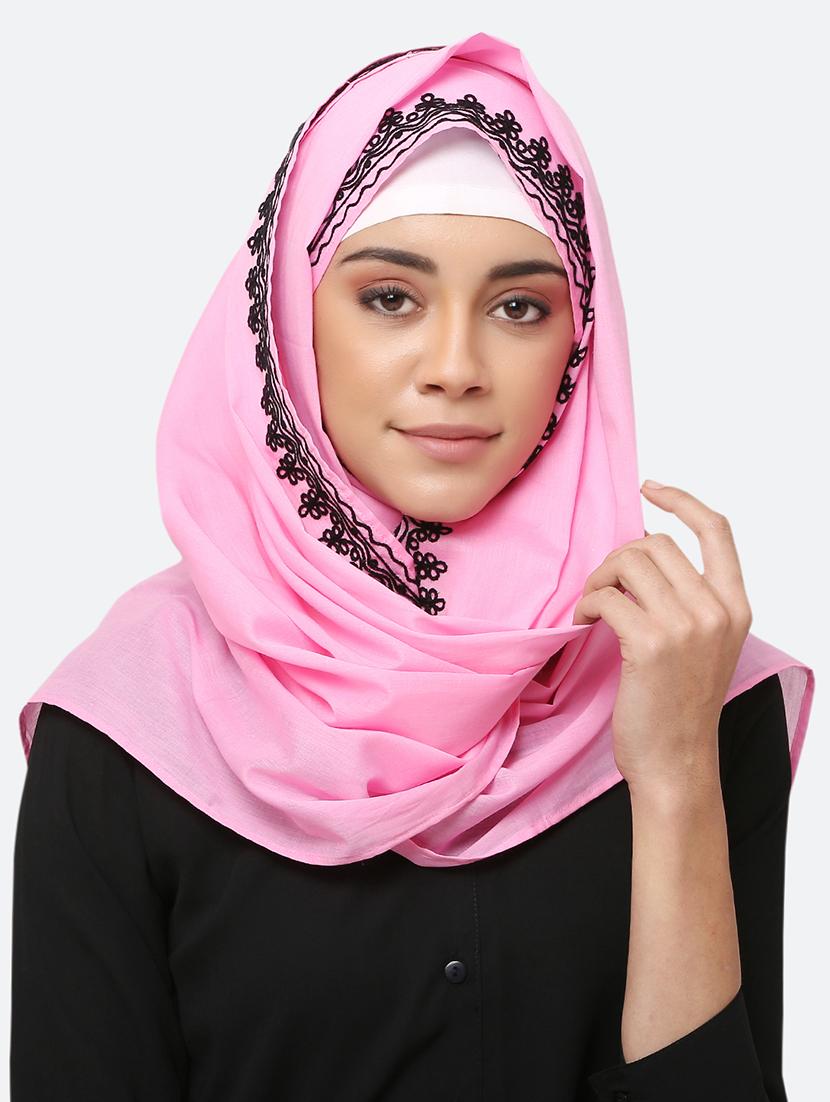 pink cotton scarf - 17550557 -  Zoom Image - 0