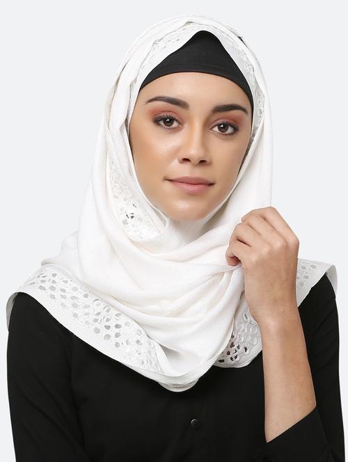 white viscose scarf - 17550576 - Standard Image - 0