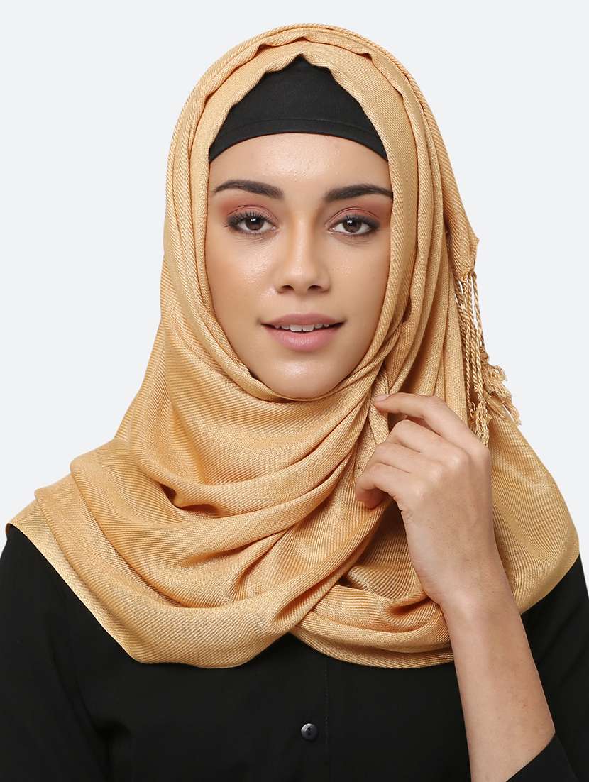 gold viscose scarf