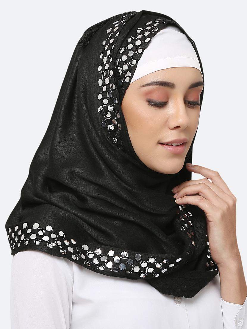 black viscose scarf - 17550585 -  Standard Image - 1