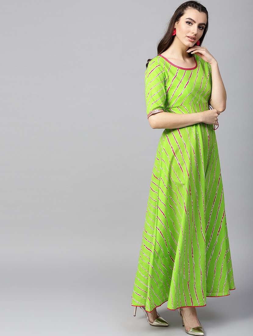 leheriya flared kurta 