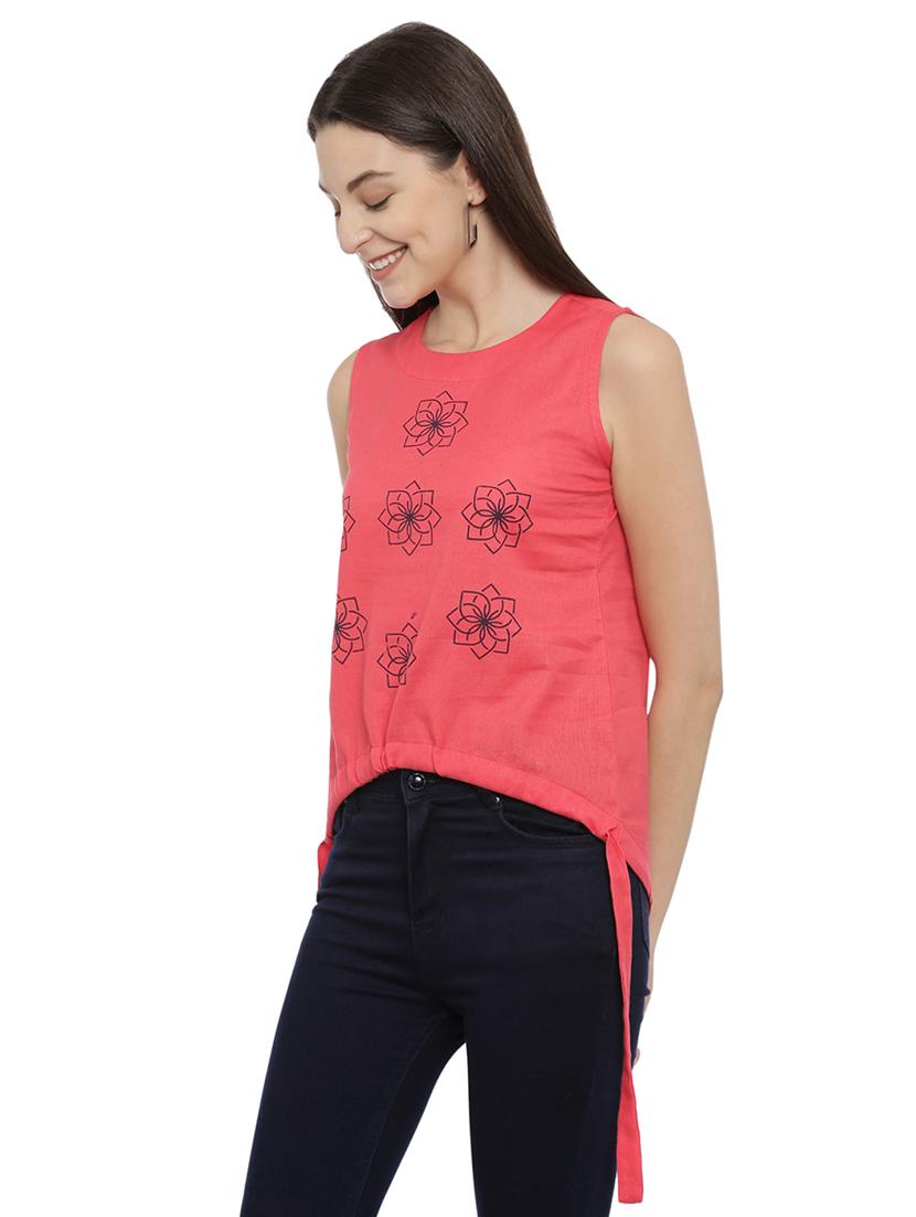 high low printed  top - 17550689 -  Standard Image - 1