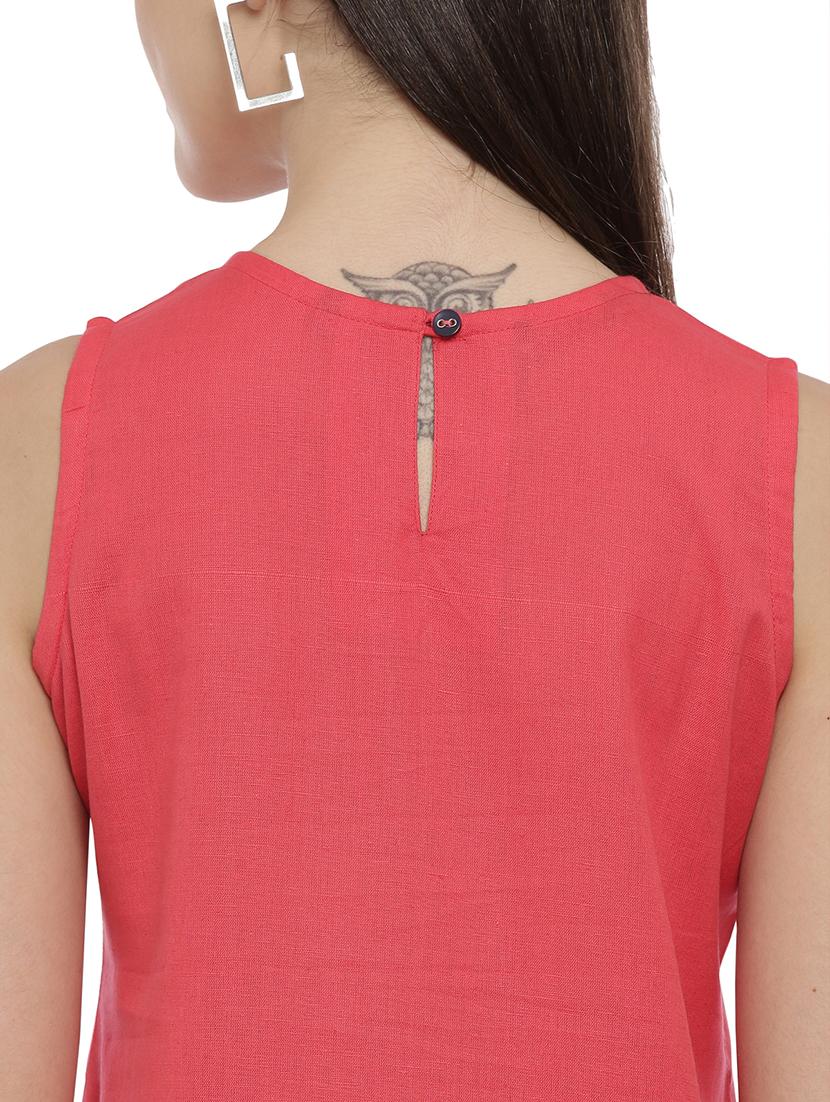 high low printed top - 17550689 - Standard Image - 4