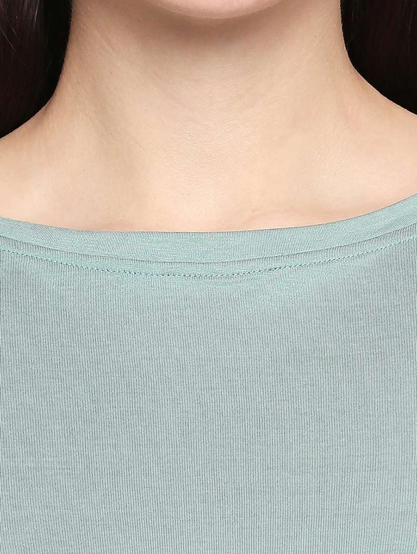 boat neck solid tee - 17553715 -  Standard Image - 4