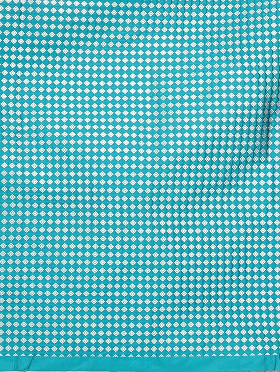 turquoise silk blend banarasi saree with blouse - 17553895 - Standard Image - 4