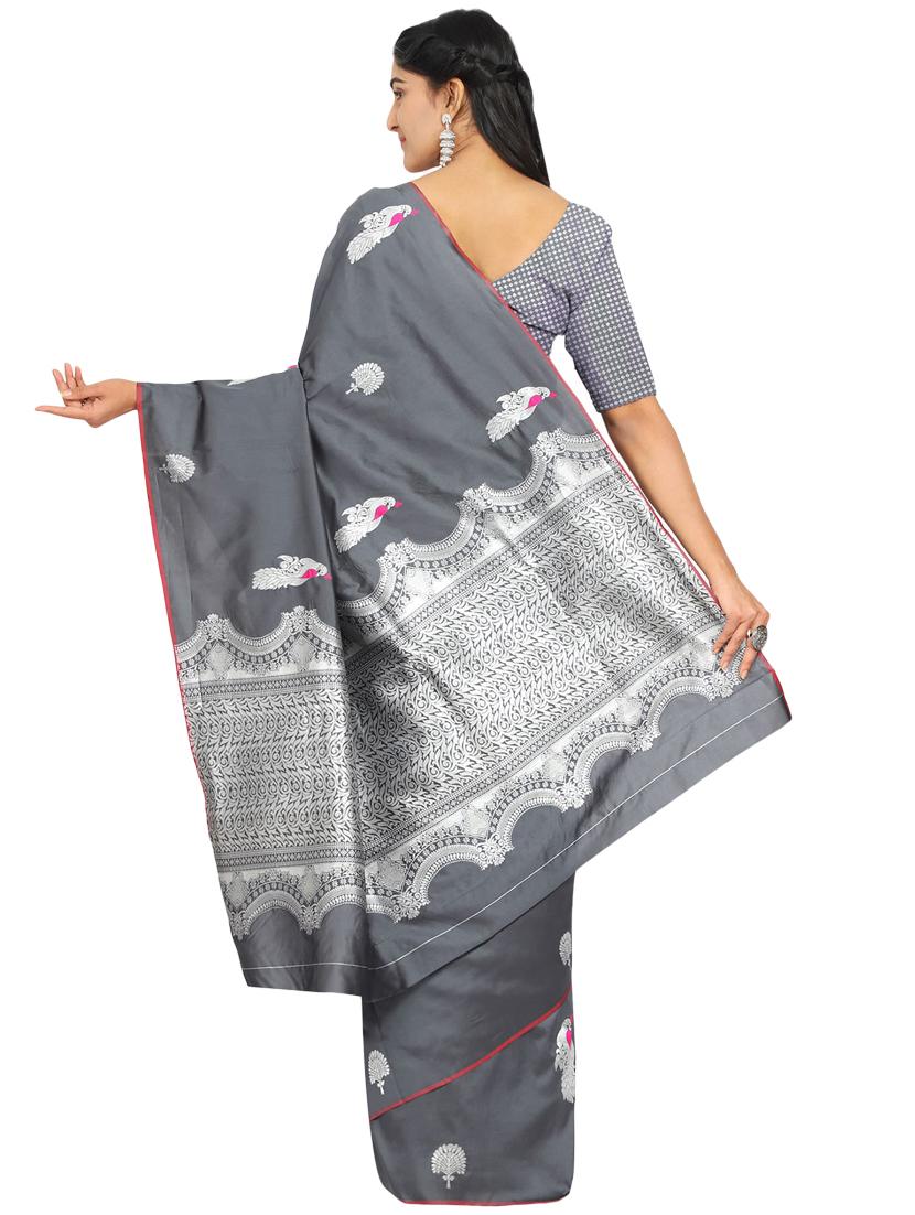 conversational banarasi saree with blouse - 17553897 - Standard Image - 1