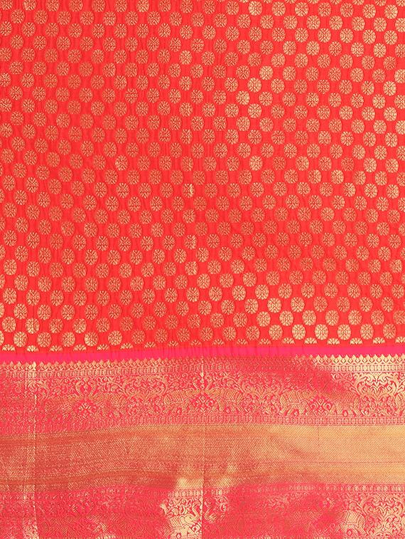 jacquard work banarasi saree with blouse - 17553933 - Standard Image - 4