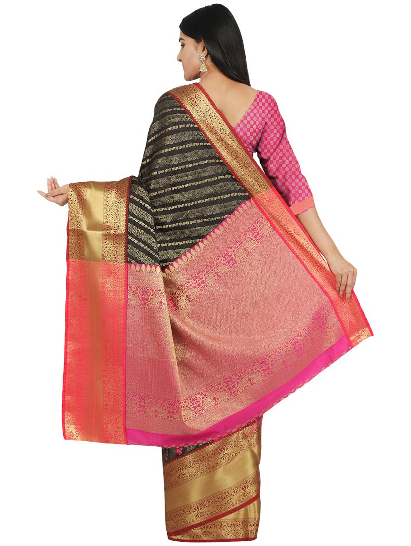 jacquard banarasi saree with blouse - 17553936 - Standard Image - 1